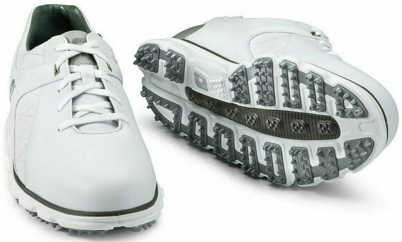 Heren golfschoenen Footjoy Pro SL Mens Golf Shoes White/Silver US 9 - 3