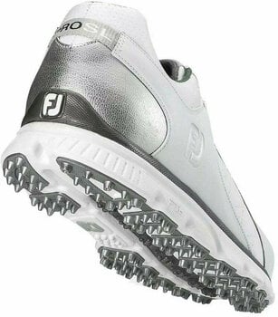 Heren golfschoenen Footjoy Pro SL Mens Golf Shoes White/Silver US 9 - 4