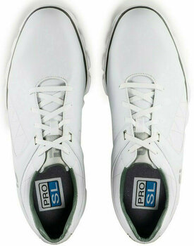 Golfsko til mænd Footjoy Pro SL Mens Golf Shoes White/Silver US 9,5 - 2
