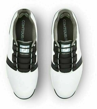 Men's golf shoes Footjoy Contour Fit Mens Golf Shoes White/White/Black US 8,5 - 4