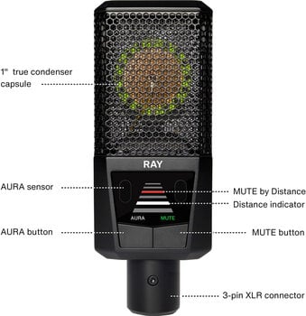 Kondenzátorový štúdiový mikrofón LEWITT RAY Kondenzátorový štúdiový mikrofón - 3