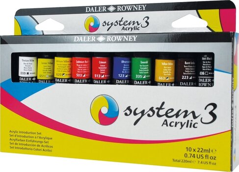 Acrylic Paint Daler Rowney System3 Set of Acrylic Paints 10 x 22 ml - 3