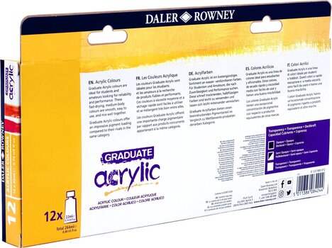 Culoare acrilică Daler Rowney Graduate Set de vopsele acrilice 12 x 22 ml - 4