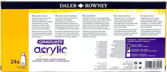 Culoare acrilică Daler Rowney Graduate Set de vopsele acrilice 24 x 22 ml - 2