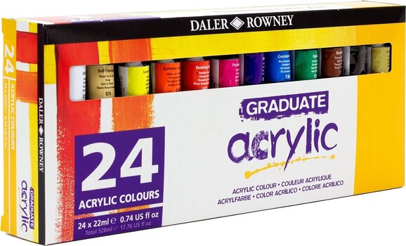 Culoare acrilică Daler Rowney Graduate Set de vopsele acrilice 24 x 22 ml - 3