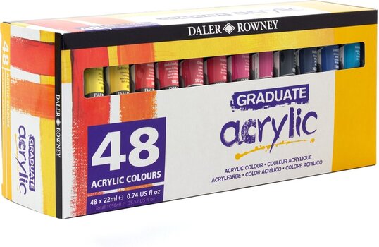 Akrilfesték Daler Rowney Graduate Akril festékek készlete 48 x 22 ml - 3