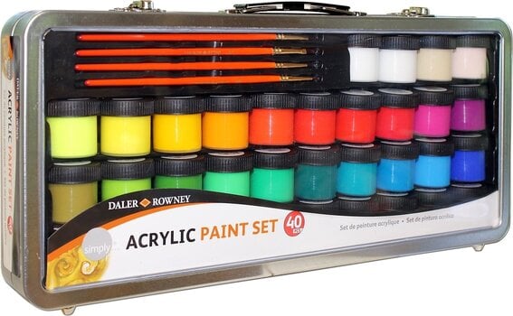 Akrylmaling Daler Rowney Simply Sæt med akrylmaling 34 x 18 ml - 3