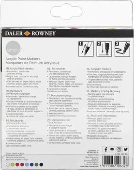 Felt-Tip Pen Daler Rowney Simply Acrylic Marker Set of Acryl Markers 8 x 5,3 ml - 2