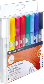 Felt-Tip Pen Daler Rowney Simply Acrylic Marker Set of Acryl Markers 8 x 5,3 ml - 3