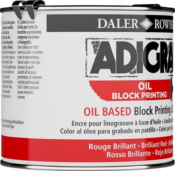 Verf voor linosnede Daler Rowney Adigraf Block Printing Oil Verf voor linosnede Brilliant Red 250 ml - 2