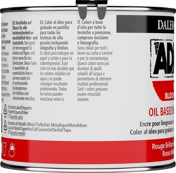 Culoare pentru linogravură Daler Rowney Adigraf Block Printing Oil Culoare pentru linogravură Brilliant Red 250 ml - 3
