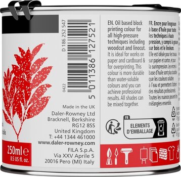 Боя за линогравюра Daler Rowney Adigraf Block Printing Oil Боя за линогравюра Brilliant Red 250 ml - 6
