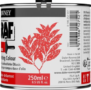 Verf voor linosnede Daler Rowney Adigraf Block Printing Oil Verf voor linosnede Brilliant Red 250 ml - 7