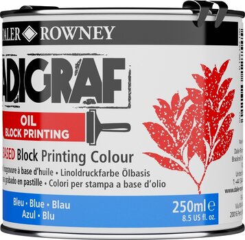 Verf voor linosnede Daler Rowney Adigraf Block Printing Oil Verf voor linosnede Blue 250 ml - 8