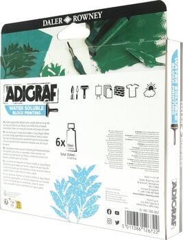 Verf voor linosnede Daler Rowney Adigraf Block Printing Water Soluble Colour Verf voor linosnede 6 x 59 ml - 4