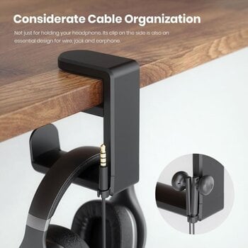 Стойка за слушалки
 Veles-X Headphone Hanger 360 Degree Rotation Black Стойка за слушалки - 5