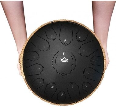 Tongue Drum Veles-X Tongue Drum Steel 14 inch 15 Notes Obsidian Tongue Drum - 7