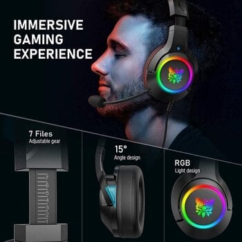 PC-kuulokkeet Onikuma K9 RGB Wired Gaming Headset Musta PC-kuulokkeet - 4
