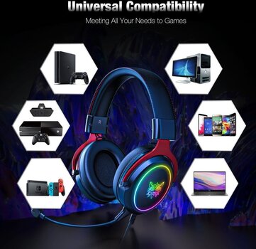PC headset Onikuma X10 RGB Wired Gaming Headset With Detachable Mic PC headset - 2