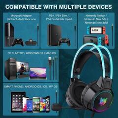 PC slúchadlá Onikuma X15 PRO Double-Head Beam RGB Wired Gaming Headset Čierna PC slúchadlá - 3
