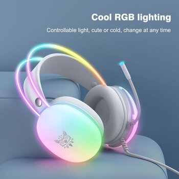 слушалки за компютър Onikuma X25 Full Illuminated RGB Wired Gaming Headset - 3