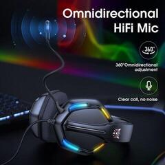 PC-Headset Onikuma X27 RGB Ergonomic Wired Gaming Headset Noise Canceling Mic Schwarz PC-Headset - 1