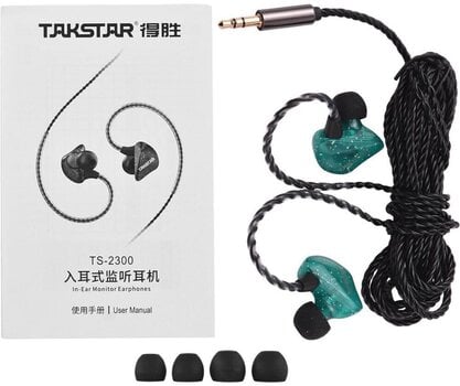 ørekrog hovedtelefoner Takstar TS-2300 Blue In-Ear Monitor Earphones - 4