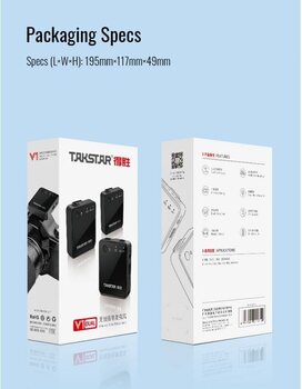 Wireless Audio System for Camera Takstar V1 Dual Wireless Video Microphone - 6