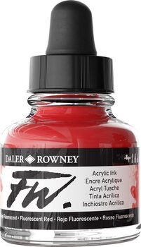 Ink Daler Rowney FW Acrylic Ink Fluorescent Red 29,5 ml 1 pc - 2