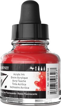 Tinta Daler Rowney FW Acrylic ink Fluorescent Red 29,5 ml 1 un. - 3