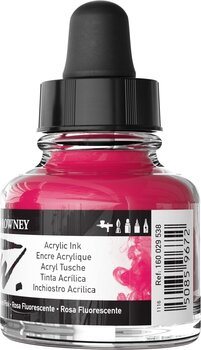 Muste Daler Rowney FW Acrylic Ink Fluorescent Pink 29,5 ml 1 kpl - 3