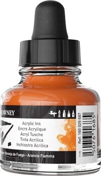 Muste Daler Rowney FW Acrylic Ink Flame Orange 29,5 ml 1 kpl - 3