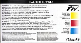 Tinte Daler Rowney FW Cardboard Box Starter Set Set Acrylfarben 3 x 29,5 ml - 1