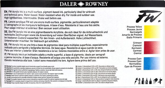 Tinta Daler Rowney FW Cardboard Box Starter Set Juego de tintas acrílicas. 3 x 29,5 ml - 2