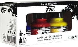 Tinte Daler Rowney FW Cardboard Box Starter Set Set Acrylfarben 3 x 29,5 ml - 2