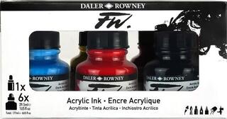Tinte Daler Rowney FW Cardboard Box Starter Set Set Acrylfarben 6 x 29,5 ml - 1