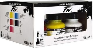 Tinte Daler Rowney FW Cardboard Box Starter Set Set Acrylfarben 6 x 29,5 ml - 2