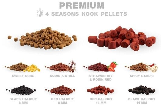 Δολώματα Pellets ZFISH Premium HALIBUT Hook Pellets 200 g 8 χλστ. Red Halibut Δολώματα Pellets - 3