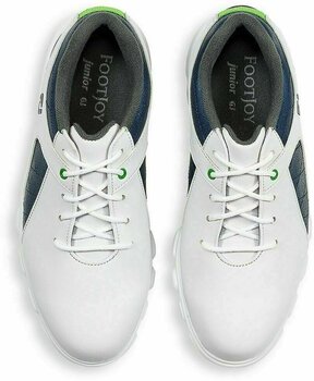 Junior golfcipők Footjoy Pro SL Junior Golf Cipők White/Blue US 2 - 2