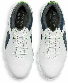 Junior golfkengät Footjoy Pro SL Junior Golf Shoes White/Blue US 3 - 2