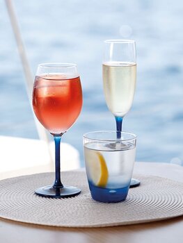Pratos marítimos, talheres marítimos Marine Business Party Champagne Glass 6 Champagne Glass - 2