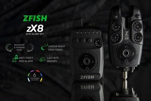 Varnare för fiskedrag ZFISH Bite Alarm ZX8 Multi - 4