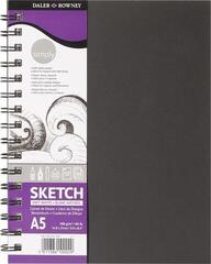 Blok za skiciranje Daler Rowney Simply Sketch Book Blok za skiciranje Simply A5 100 g Black - 1