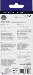 Marker
 Daler Rowney Simply Synthetic Fine Tip Cardboard Box Cartuccia d'inchiostro Black 6 pezzi - 1