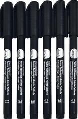 Marker
 Daler Rowney Simply Synthetic Fine Tip Cardboard Box Cartuccia d'inchiostro Black 6 pezzi - 5