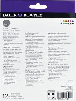 Marcador Daler Rowney Simply Fine Art Brush Markers Canetas de aguarela 12 un. - 2