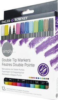 Popisovač Daler Rowney Simply Fine Art Brush Markers Akvarelové perá 12 ks - 3