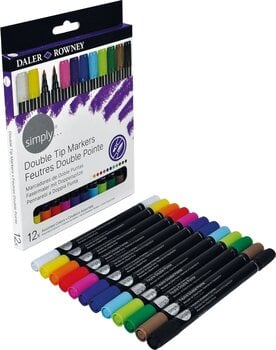 Marcador Daler Rowney Simply Fine Art Brush Markers Canetas de aguarela 12 un. - 5