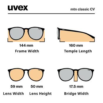 Outdoor Sunglasses UVEX MTN Classic CV Black Mat/Colorvision Mirror Blue Outdoor Sunglasses - 7