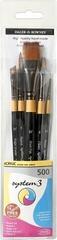 Štetec Daler Rowney System3 Acrylic Brush Synthetic Sada štetcov 5 ks - 1